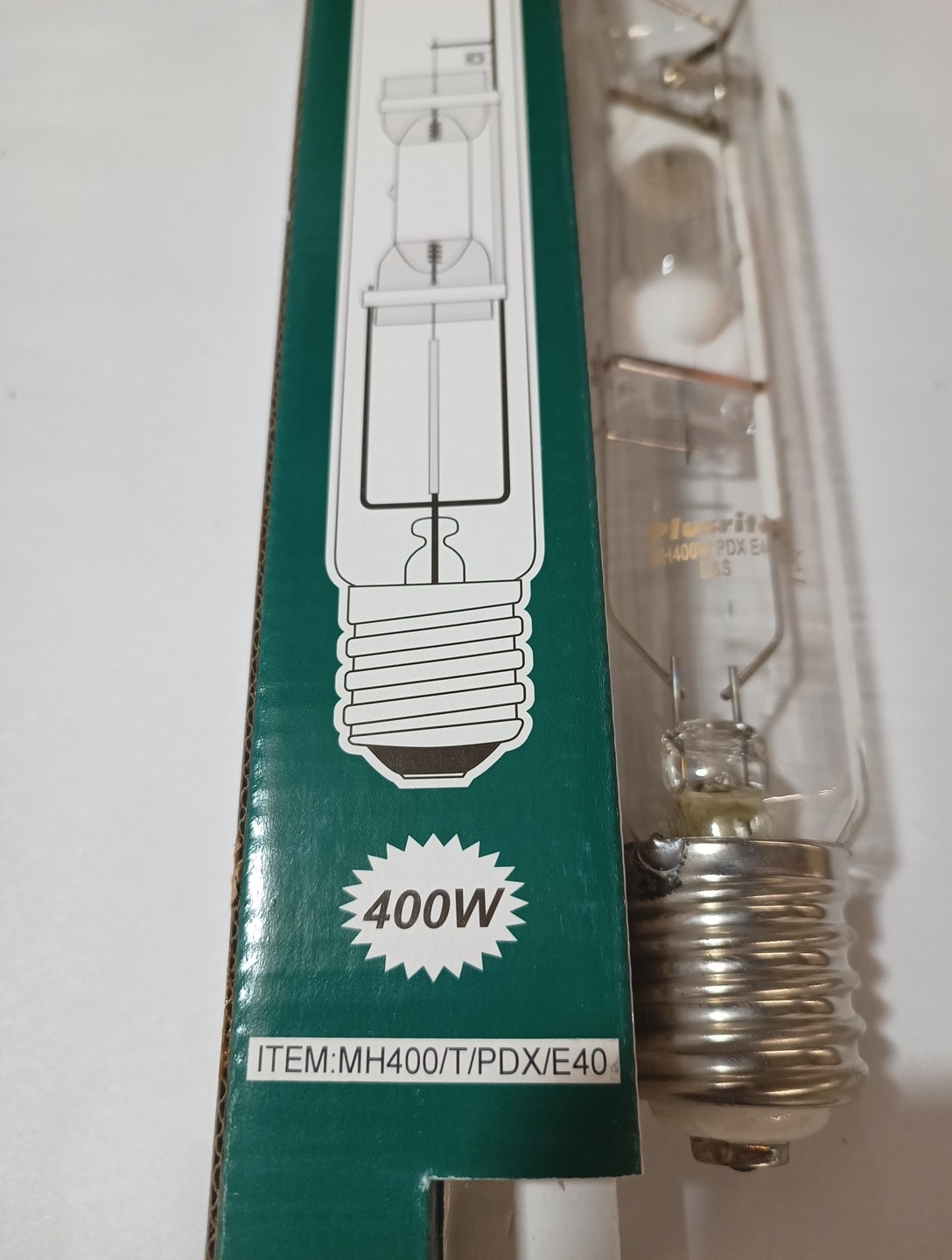 MAGENTA - Colour 400W E40 metal halide lamp PLUSRITE light Bulb MH HID gallery