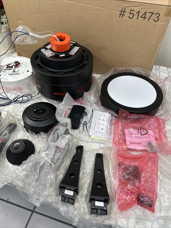 New Open Box Honeywell Ceiling Suspended Fan Motor *Wall Remote*8 Arms No Blades gallery