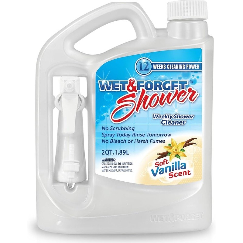 Shower Cleaner Stain Remover Liquid Bathroom Tub Tile Glass Grout 12 Weeks Power gallery