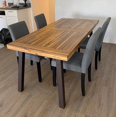 New Solid Wood Dining Table Industrial Farmhouse Seats 6-8 People