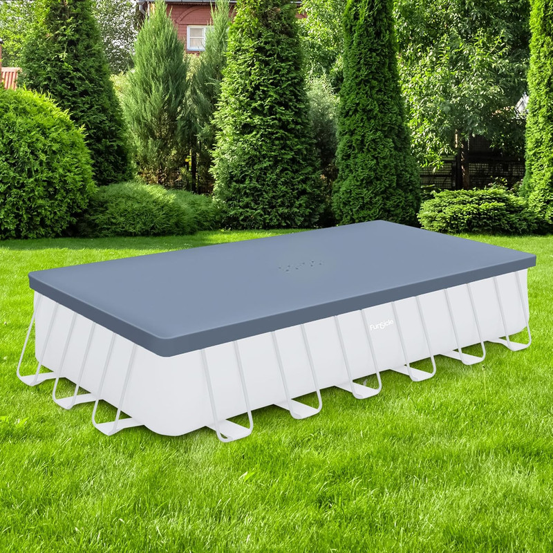 Funsicle Durable Rectangular Pool Cover with Adjustable Drawstring for Oasis, Ac gallery