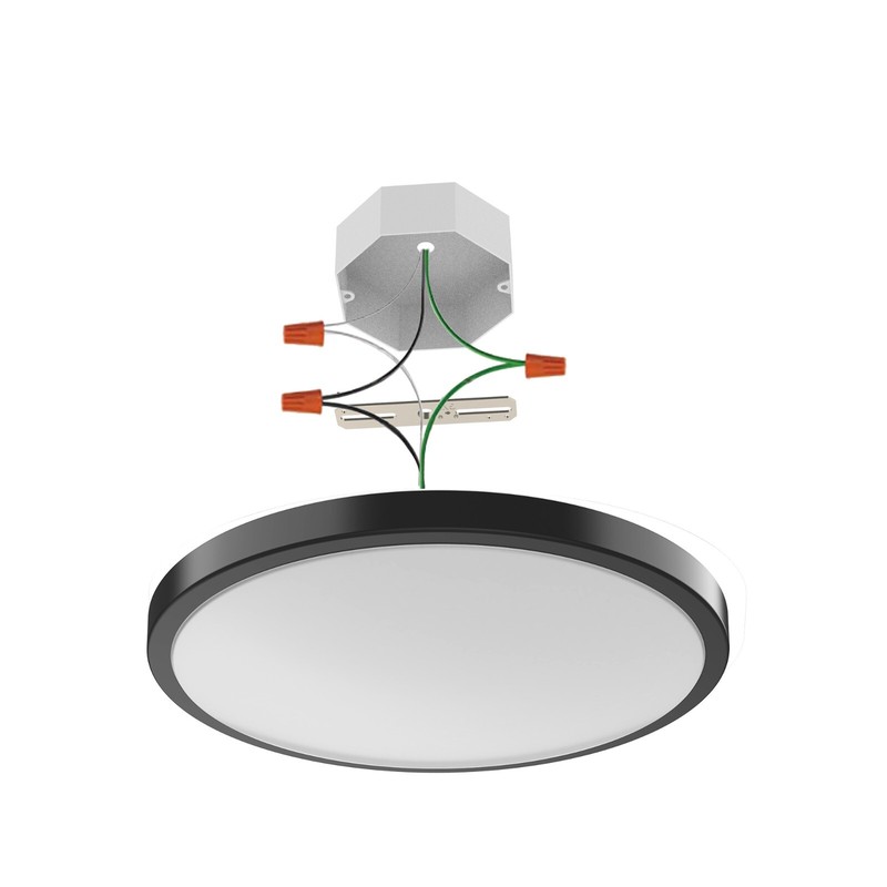 LED Flush Mount Ceiling Light 10 in. Matte Black Round Dimmable 4000K Daylight gallery