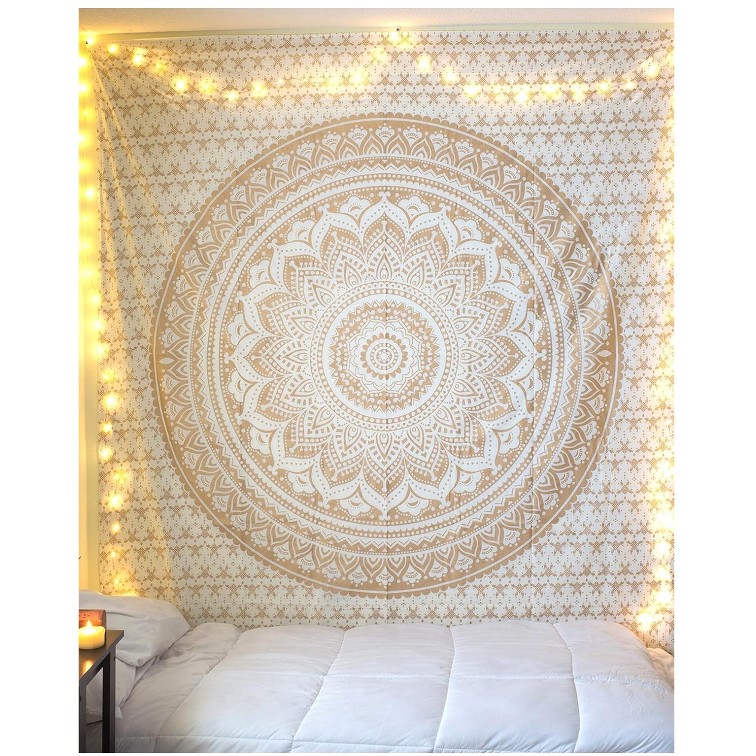 100% Organic Cotton Mandala Tapestry - Ideal for Yoga & Meditation, 52x60 gallery