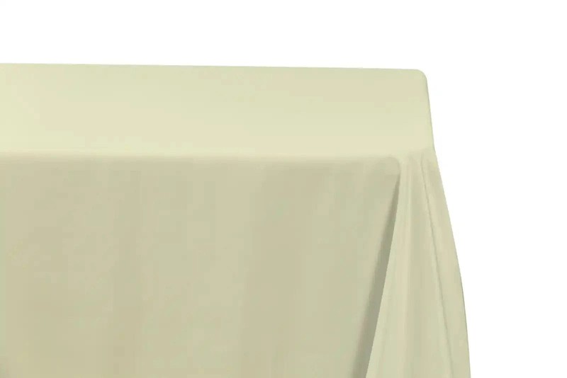 5-Pack Ivory Polyester Rectangle Tablecloth 190gsm 90" x 132" by Chivari gallery