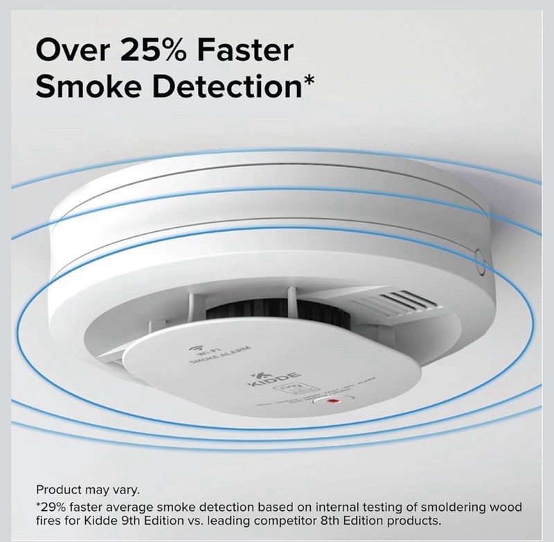 Kidde Smart Smoke Detector, Ring App Enabled for Real-Time 5 Inches Battery gallery