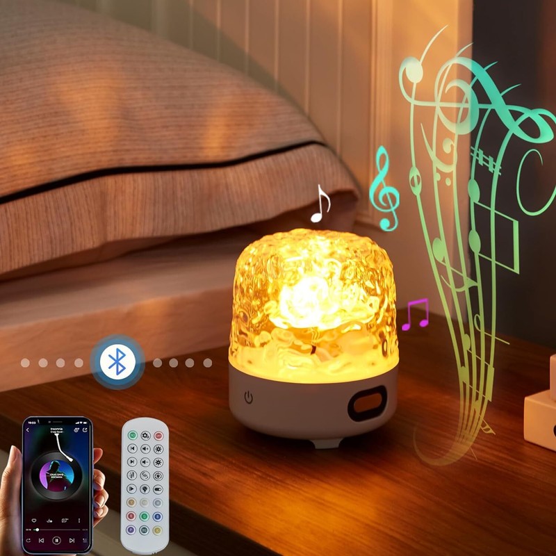 Rechargeable Wireless LED Night Light Ocean Wave Aurora Projector Lamp 16 Colors gallery