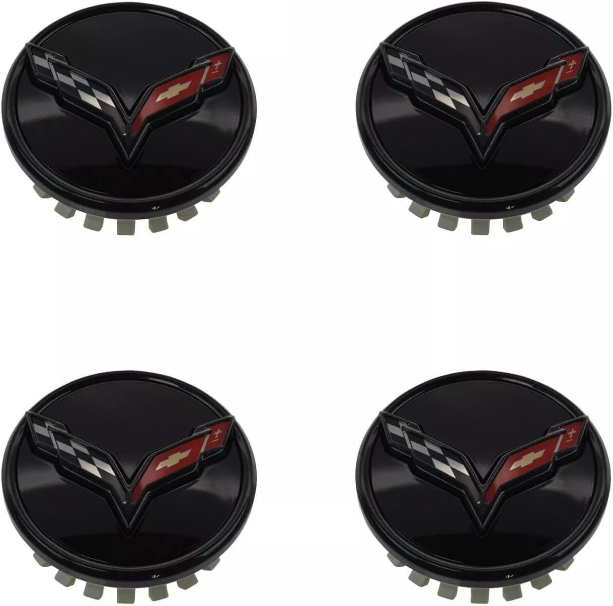 4Pc C7 Corvette Stingray Center Caps Crossed Flag 23217059 gallery