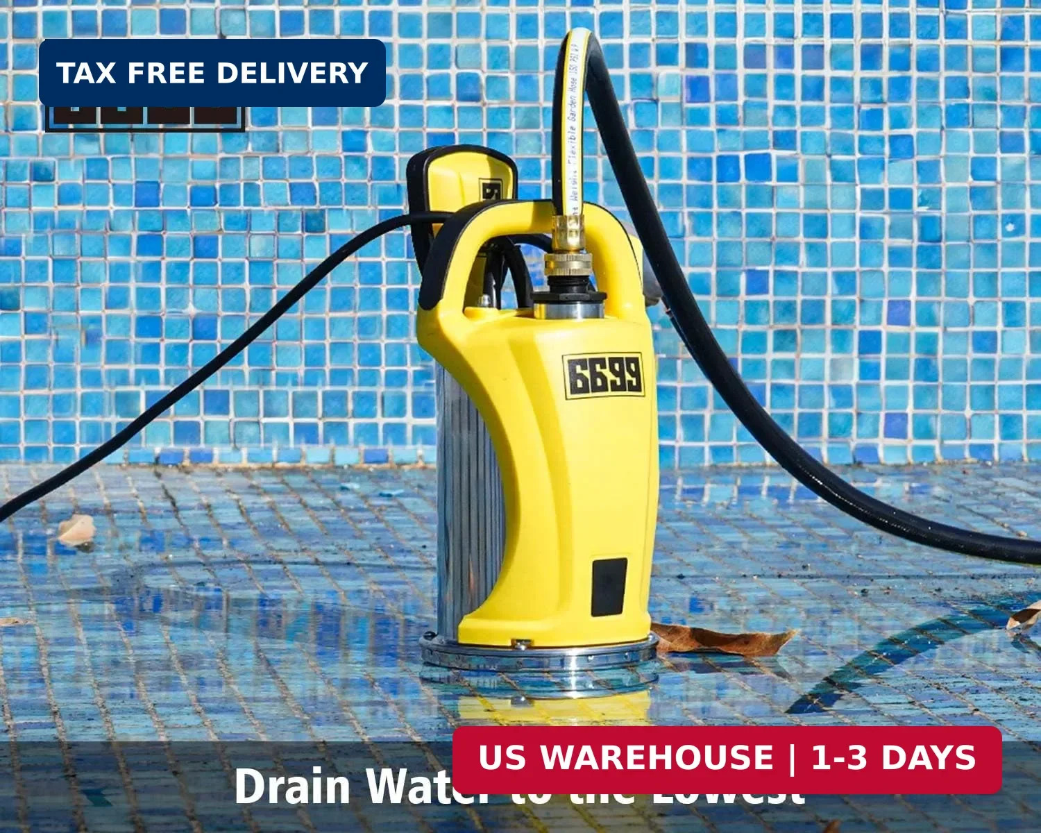 3/4HP Submersible Water Pump 3000GPH Stainless Steel Sump Pump with Adjustable F gallery