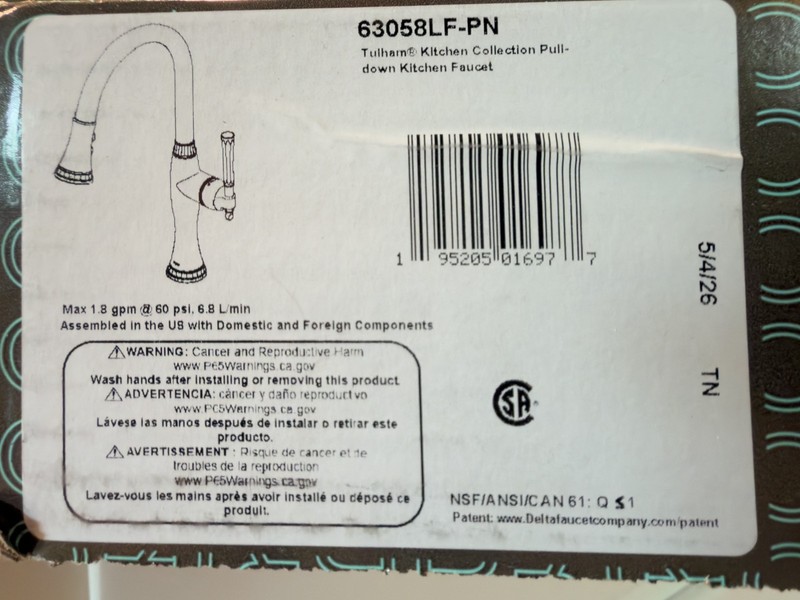 Brizo 63058LF-PN Tulham Pull-Down Kitchen Faucet - Brilliance Polished Nickle gallery