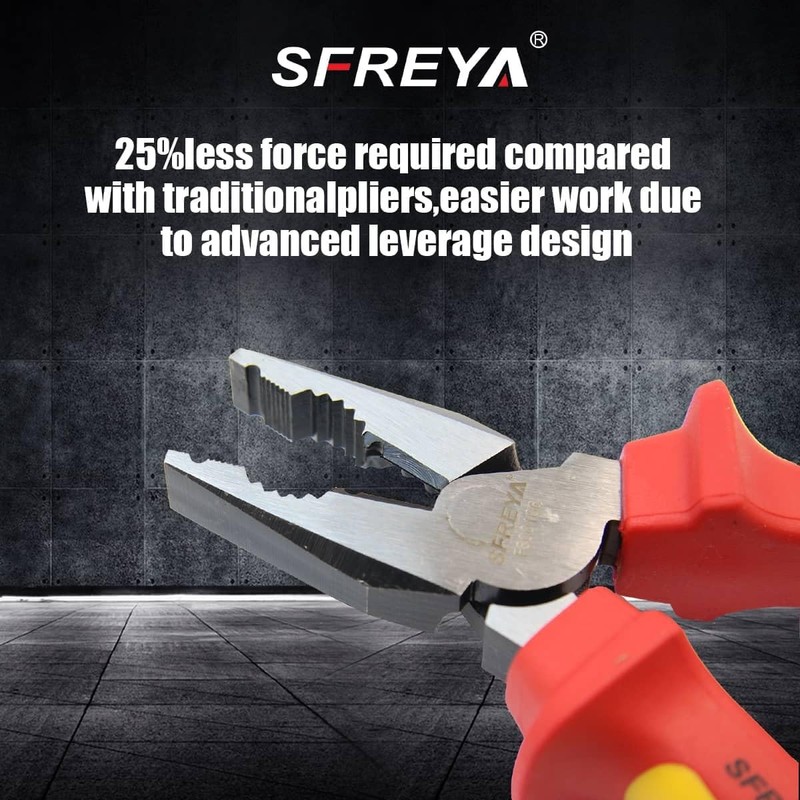 1000V Insulated High Leverage Combination Pliers Chrome Vanadium F8001 8 Inch gallery