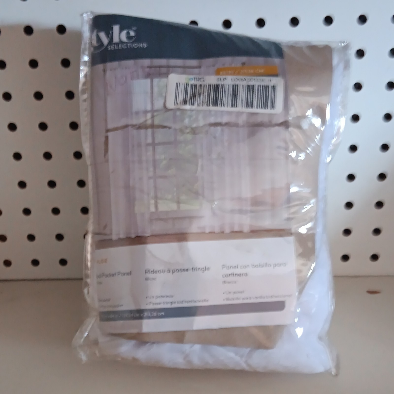 Style Selections Sheer Voile Rod Pocket Curtain Panel White 54 x 84 in gallery