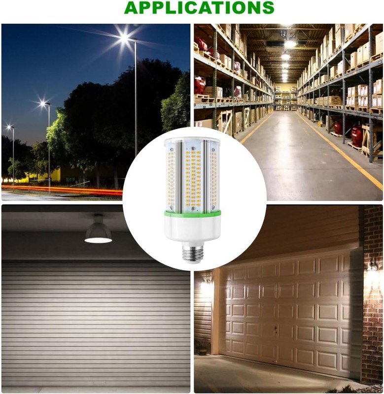 2-Pack 50W LED Corn Light Bulb,E26 led Bulbs 5000k,Replacement HID HPS CFL MH La gallery