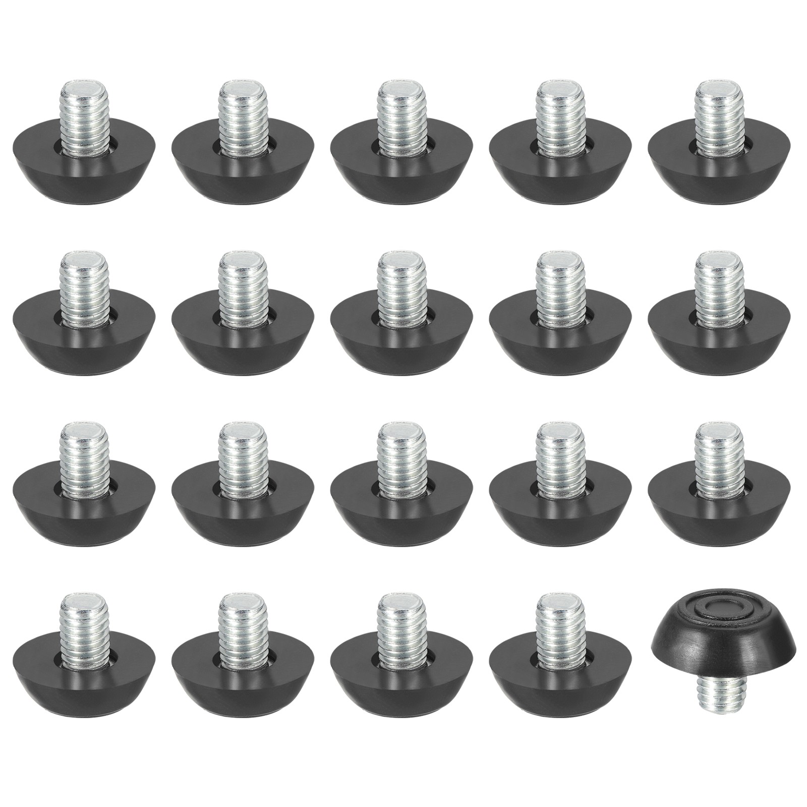 20 Pcs M8x10mm Thread Adjustable Furniture Levelers Table Feet Screw on gallery