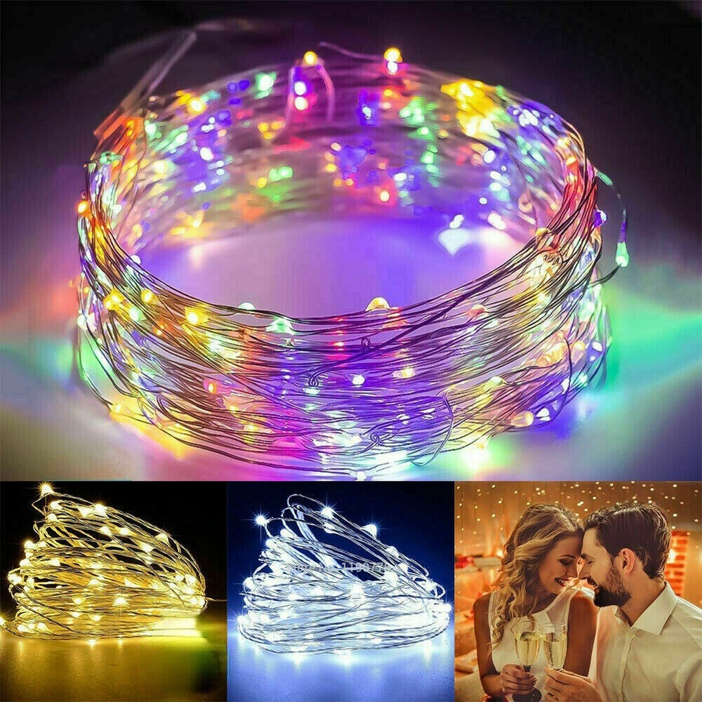 50/100/200LED DIY Micro Copper Wire Fairy String Lights Party Decor USB Plug In gallery