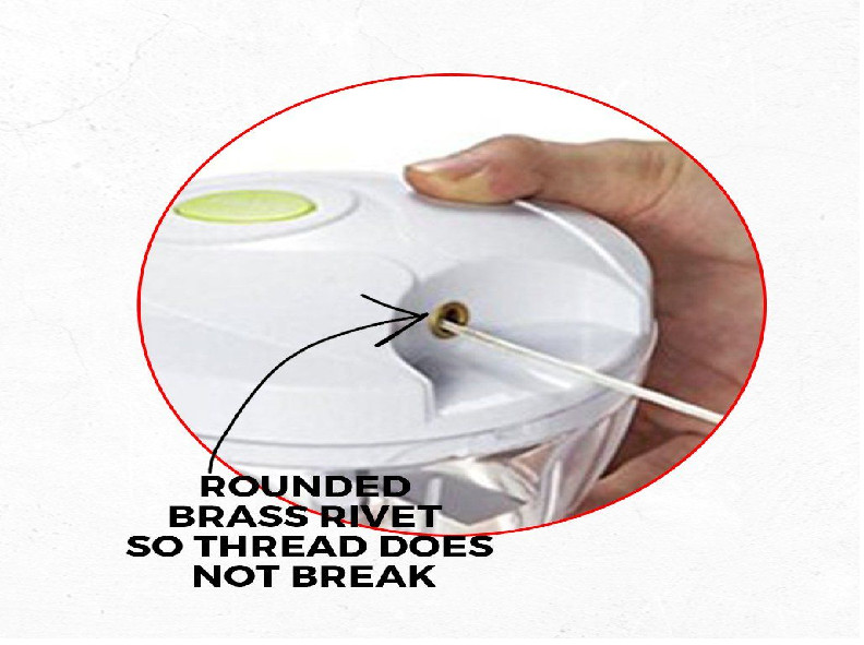 Hand-Powered Vegetable Chopper Set with Stainless Steel Blades, 450ml Capacity gallery