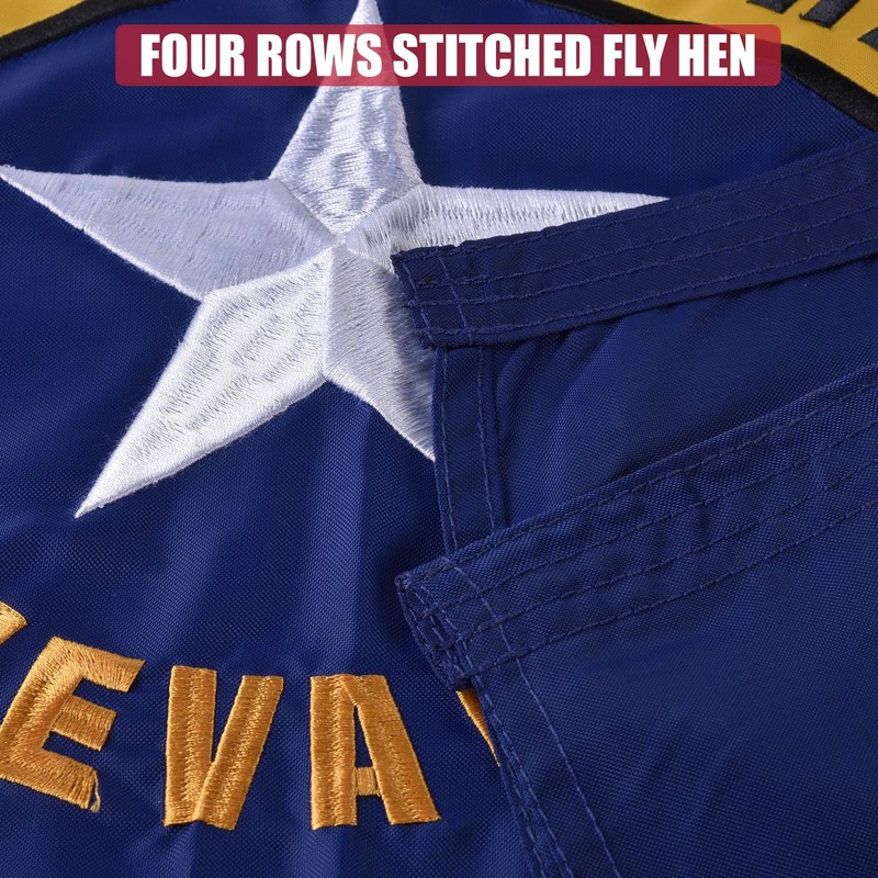 Nevada State Flag 6x10 Ft, Deluxe Full Embroidered Heavy Duty 100% Polyester ... gallery