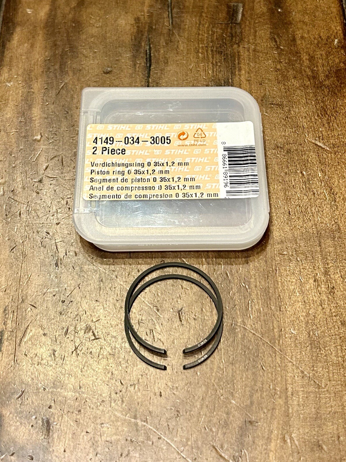 NEW Genuine STIHL (2) Piston Rings 35mm x 1.2mm FS94 KM94 HL94 4149-034-3005 OEM gallery