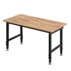 VEVOR 48 x 24 in Adjustable Workbench 1500 lbs Load Oak Wood Top Workbench gallery