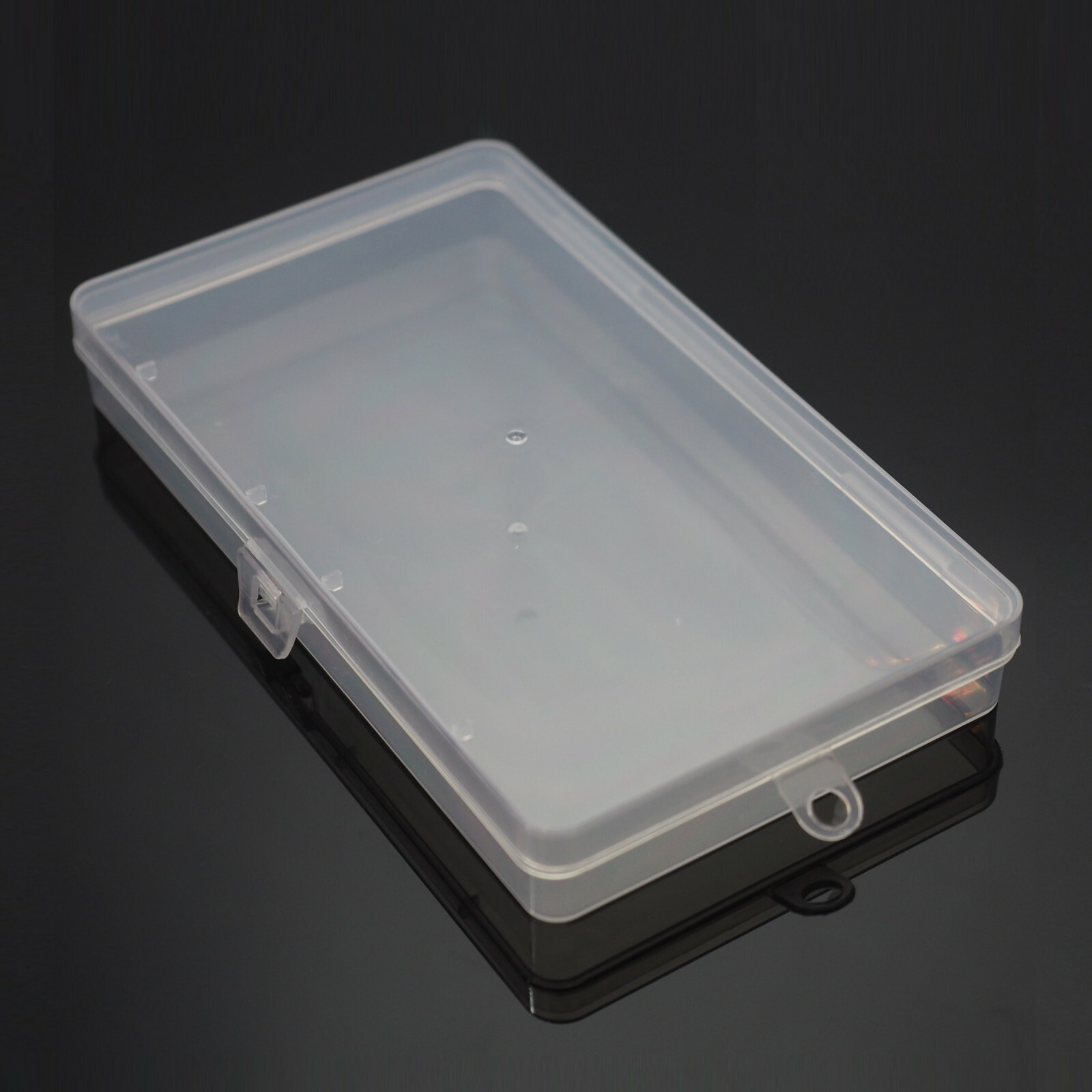 6PCS Clear Plastic Storage Container Box Hinged Lid DIY Arts Crafts Markers Pens gallery