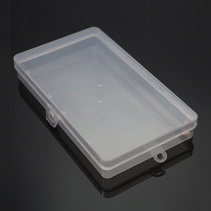 6PCS Clear Plastic Storage Container Box Hinged Lid DIY Arts Crafts Markers Pens gallery