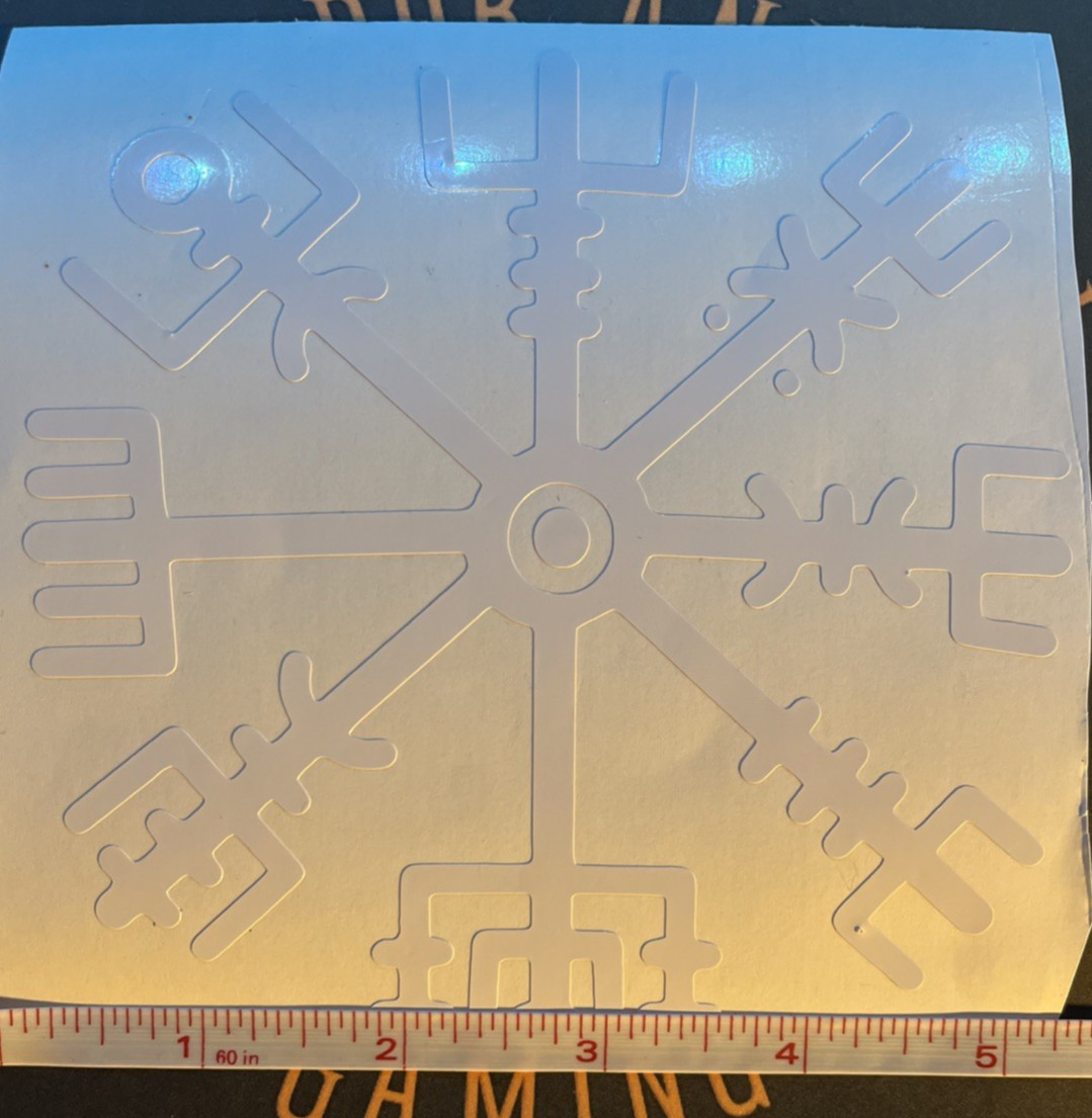 Vegvisir Permanent Vinyl Decal - 5" - Glossy White - Indoor/Outdoor/Dishwasher gallery