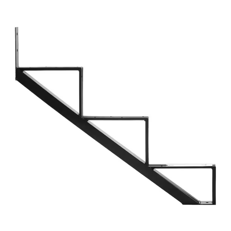 3-Steps Steel Stair Stringer Black 7-1/2 In. X 10-1/4 In. (Includes 1 Stair Stri gallery