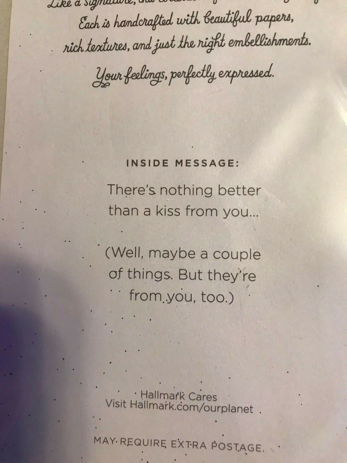Hallmark- Love Greeting Card - " There's nothing better than a kiss from.."(A33) gallery