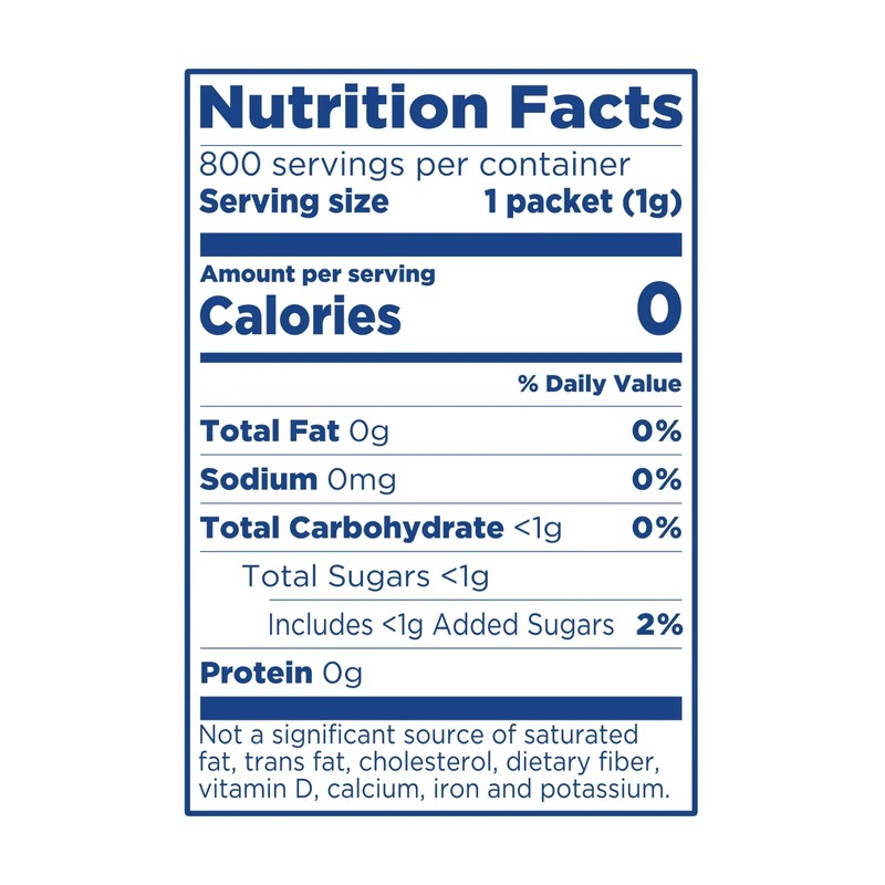 EQUAL Zero Calorie Sweetener, Sugar Substitute, 800 Packets gallery