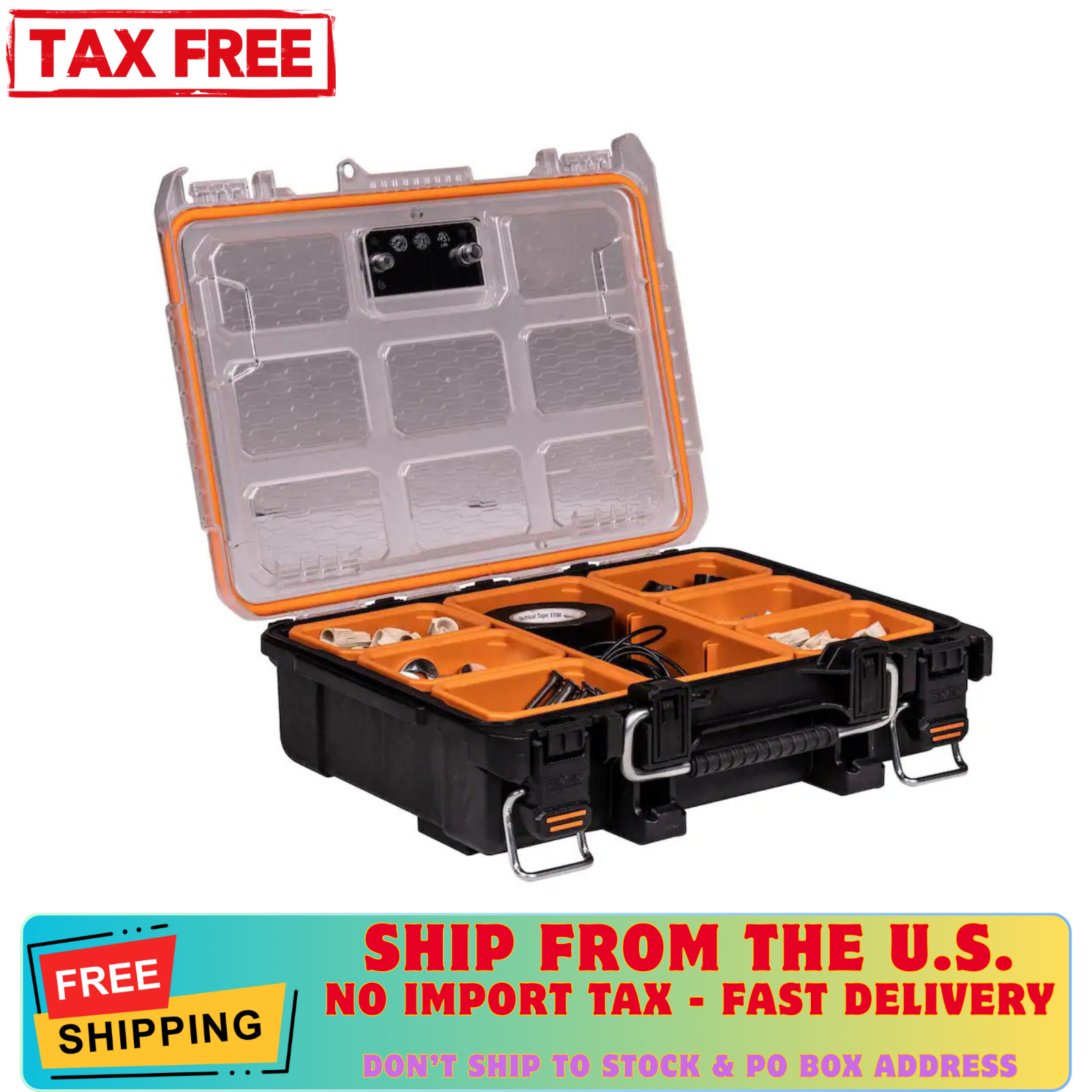 Ridgid Small Parts Organizer Compact Pro Gear System 22" 6 Compartment Tool Case gallery