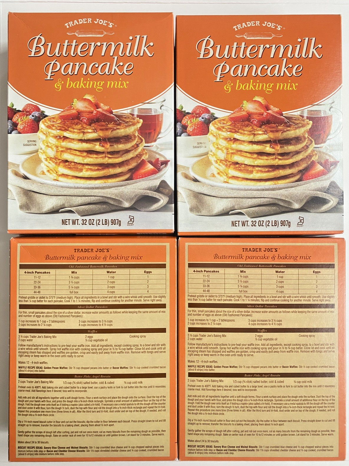 Trader Joe's Buttermilk Pancake & Baking Mix 32oz 907g (4 Boxes) 12/2027 gallery