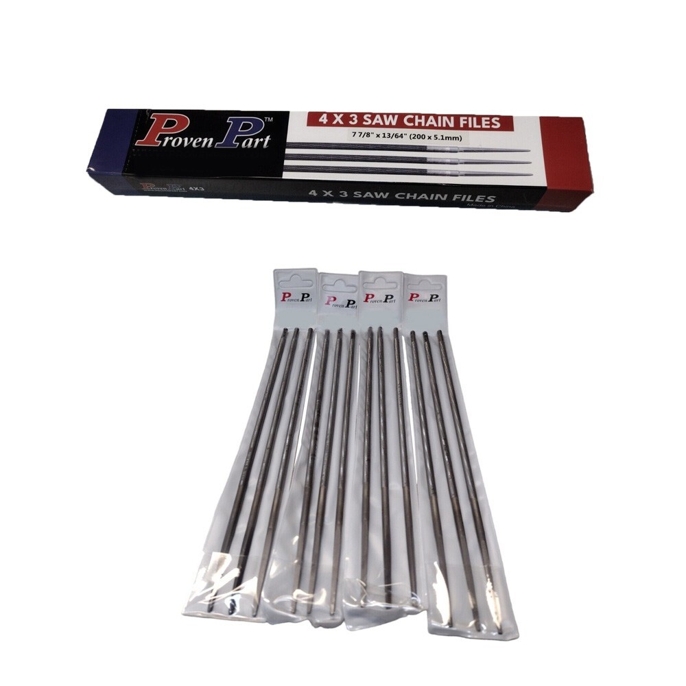 12 CHAINSAW FILES 13/64" FOR SHARPENING ALL BRANDS CHAINS SAW SHARPENER DOZEN gallery