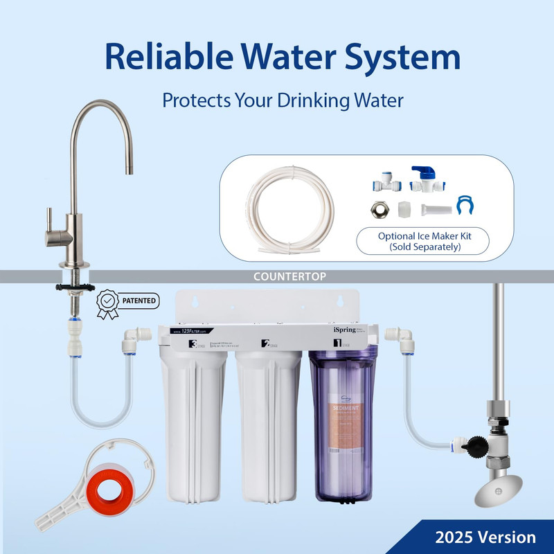 US31 under Sink Water System, NSF Certified 3-Stage Water Filters, Reduces PFAS, gallery