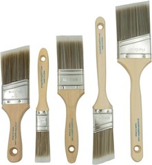 Pro Grade, Paint Brushes, 5-Piece, Brush Set: Flat 5pk Soft, Multicolor