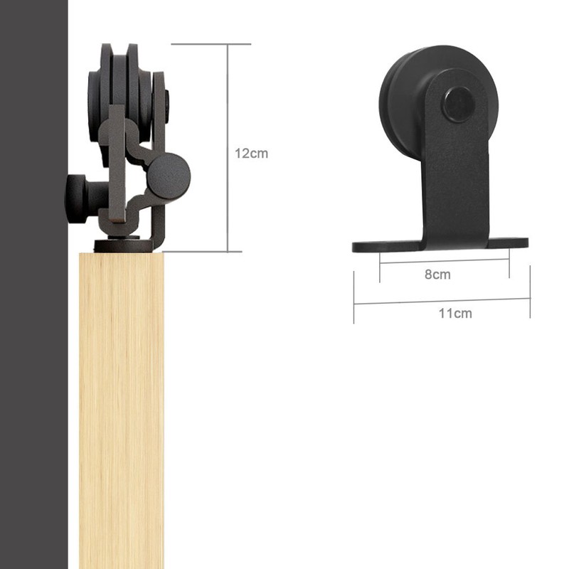 4FT -20FT Sliding Barn Door Hardware Track Single/Double Door Kit,Closet/Kitchen gallery