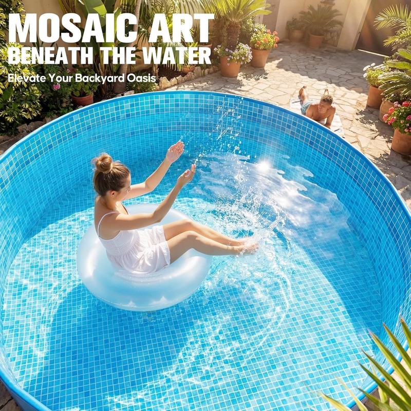 Large Foldable Non-Inflatable Pool for Adult, Foldable Swimming Pool, 7.5 Ft gallery