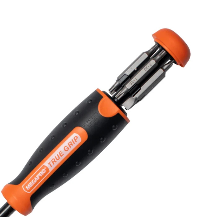 Megapro Multi Bit Screwdriver 13 in 1 Cushion Grip Phillip Flat Torx True Grip gallery