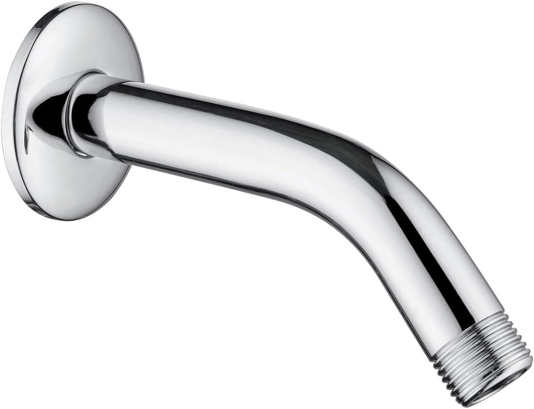 “Bright Showers” 6'' Brass Shower Arm With Flange Chrome BAR0633-01 gallery