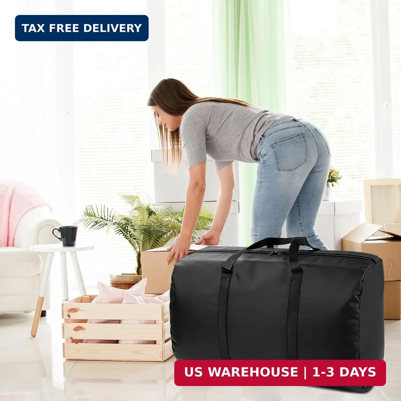 2 Pack 96L Extra Large Moving Bags with Zippers & Carrying Handles for Storage, gallery