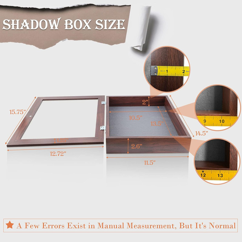 , 11X14 Shadow Box Frame Display Case, 2-Inch Depth, Great for Collages, Collect gallery