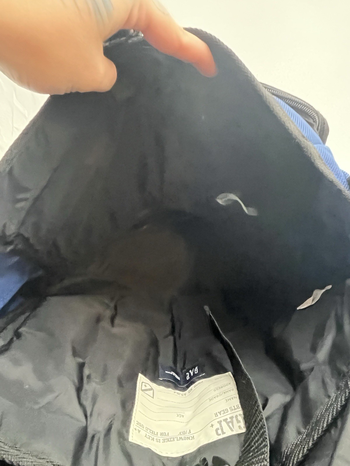 Gap Y2k Blue/Black Utilty Bag With Multiple Compartments 4