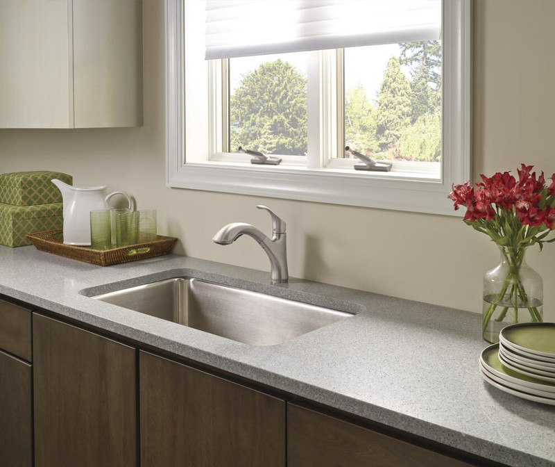 Pfister Corvo Single Handle Pull Out Stainless Kitchen Faucet Home Remodel DIY gallery