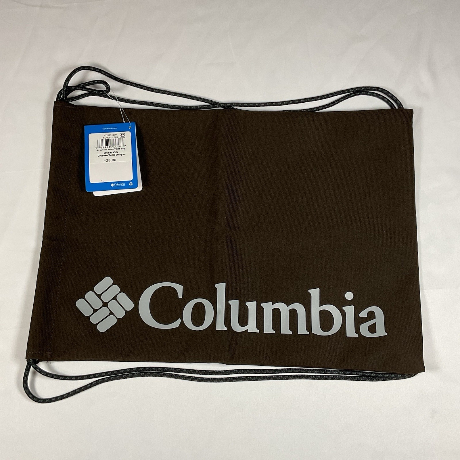 Columbia Drawstring Bag. NWT Backpack Nylon Shoulder Straps Black Unisex 2
