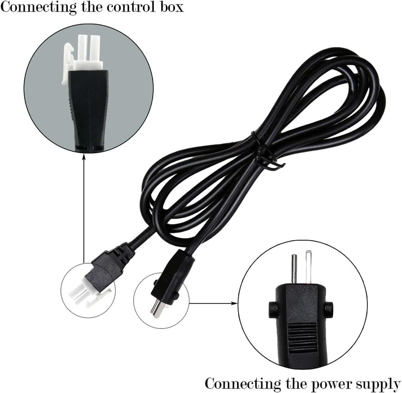 Adjustable Bed Base Input Power Cord Calbe for Tempurpedic Ergo Power Prong 29V gallery