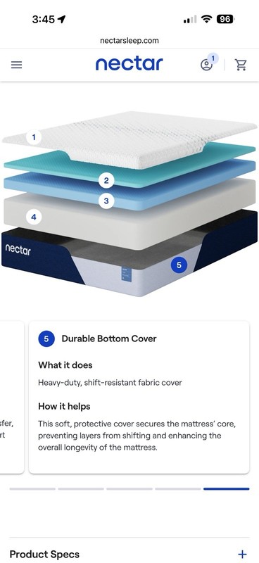 Nectar Premier Memory Foam Mattress California King 13" Cooling Medium Firm gallery