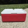 Coleman Party Stacker Cooler Red Model 6225 Stackable Ice Chest Vintage gallery