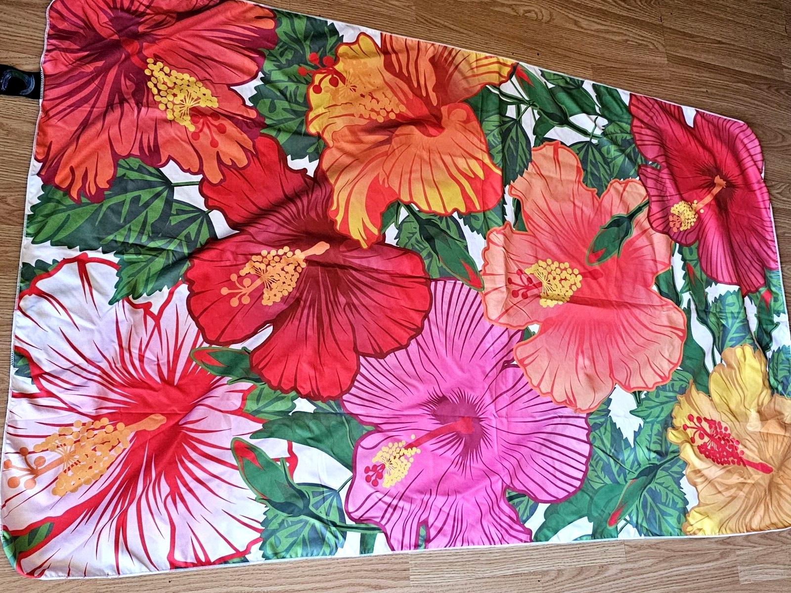 Fresh Wave Hibiscus Hawaiian Bold Fun Colors Blanket - 60" L x 36" W gallery