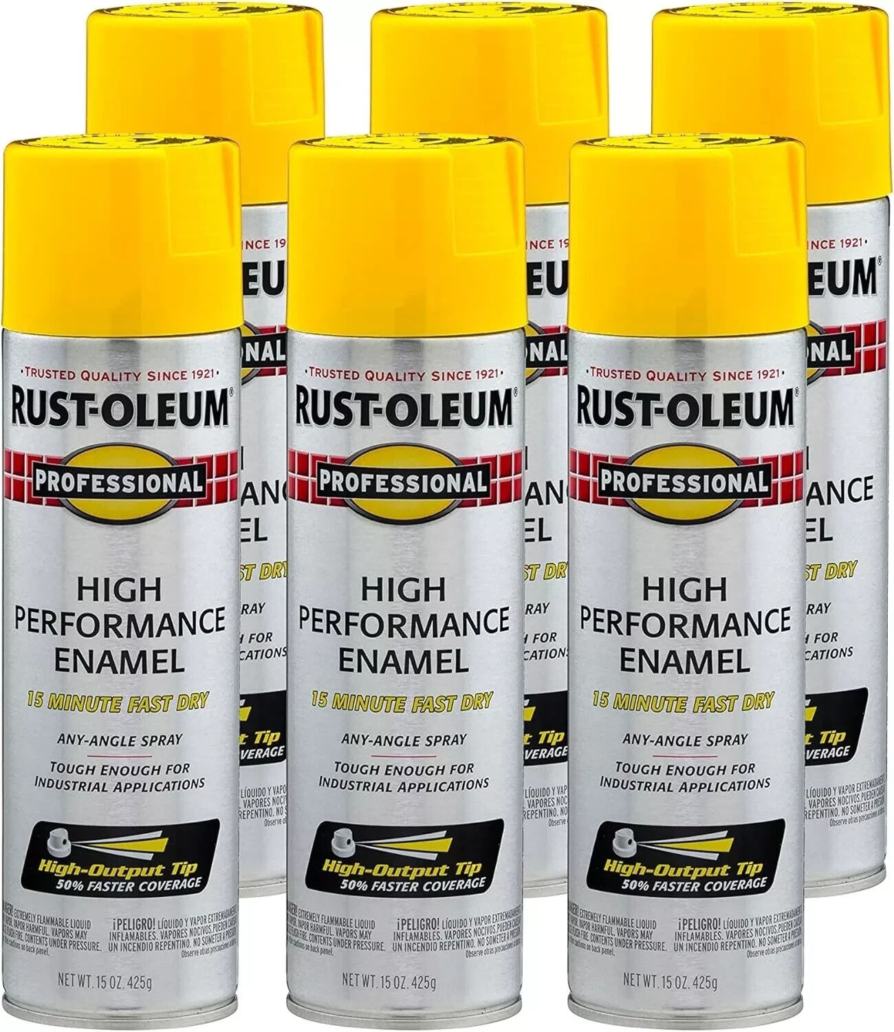 Rust-Oleum 7543838-6PK Enamel Spray Paint, 15oz, Gloss Safety Yellow, 6 Pack gallery