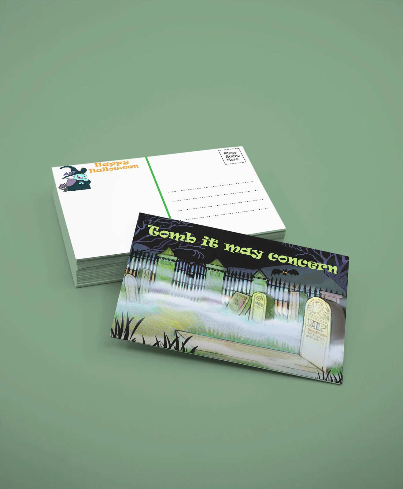 Halloween - Tombs and Cemetary - 40 Postcards 4 x 6 inches - 17044 gallery