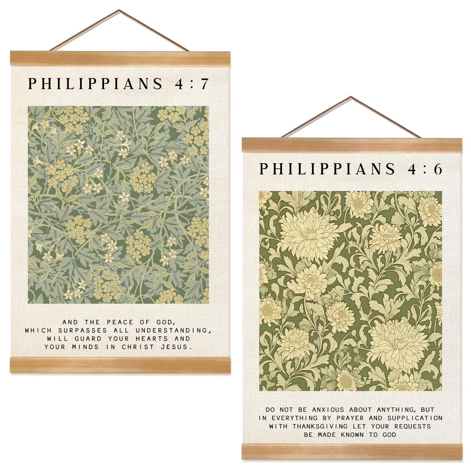 Inspirational Scripture Wall Art Poster,Christian Bible Verse Wall Poster wit... gallery