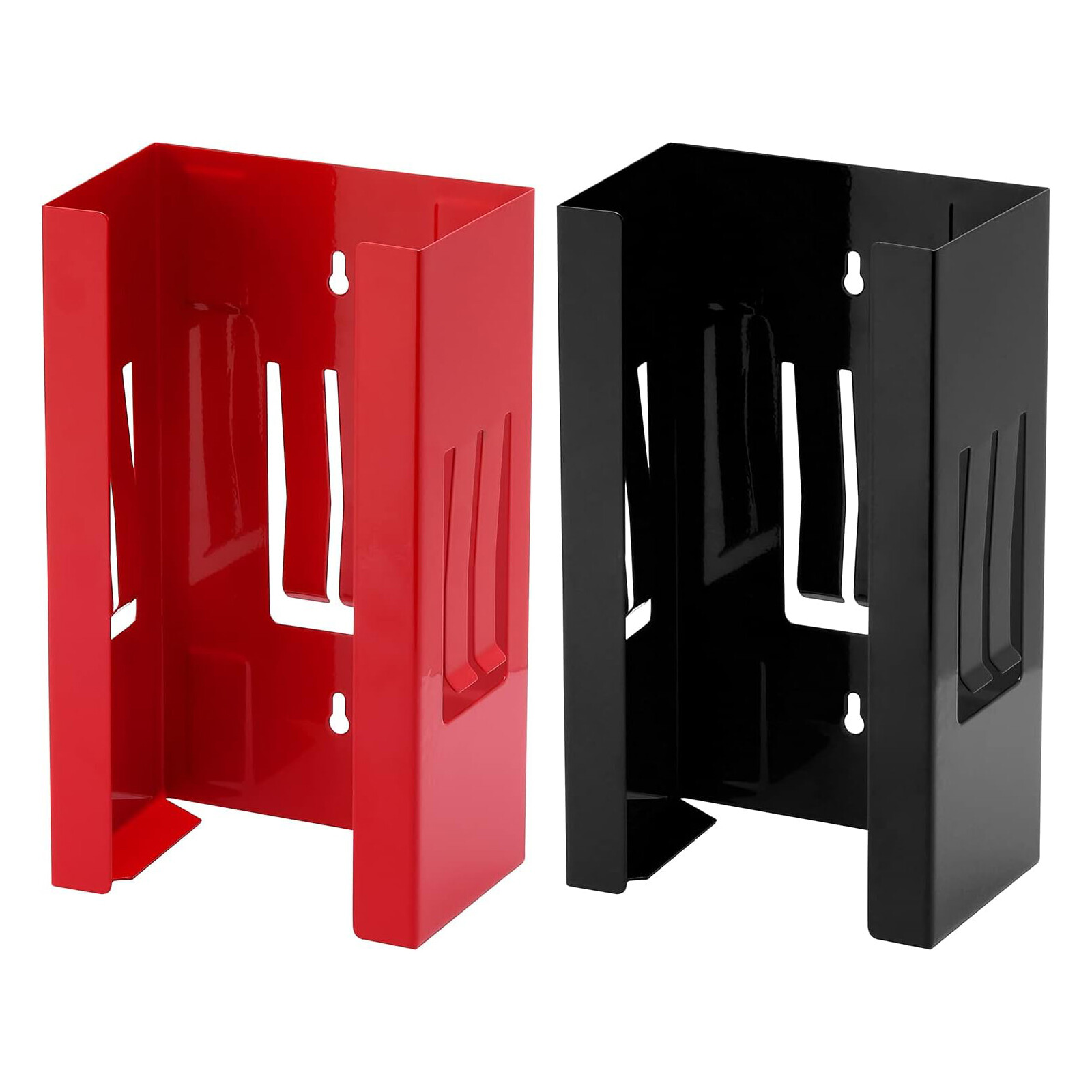 2PCS Magnetic Glove/Tissue Dispenser Black & Red 8LBS Glove Dispenser Wall Mount gallery